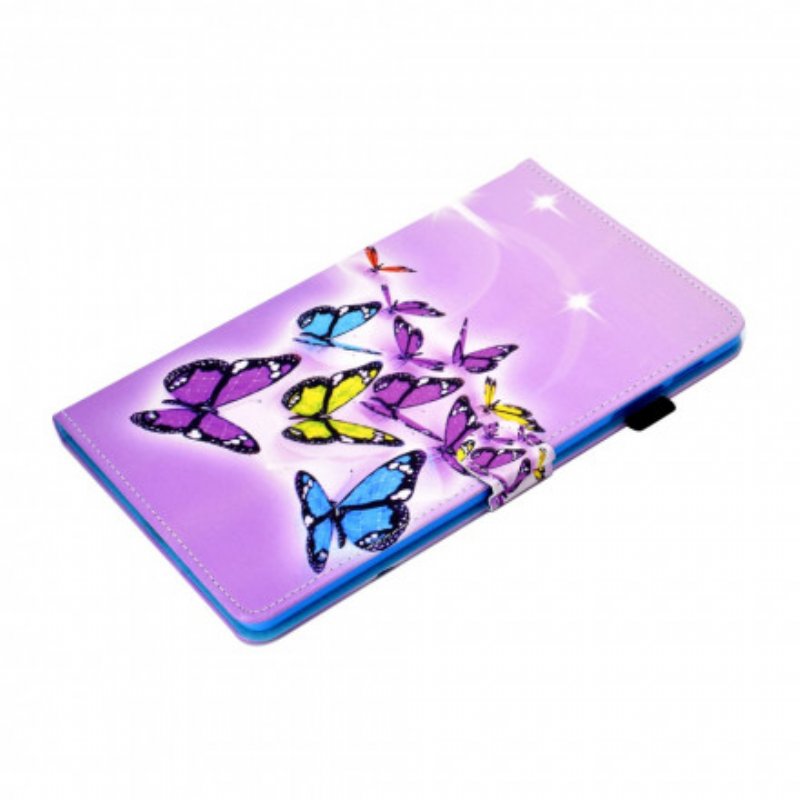 Fodral Samsung Galaxy Tab A7 (2020) Målade Fjärilar