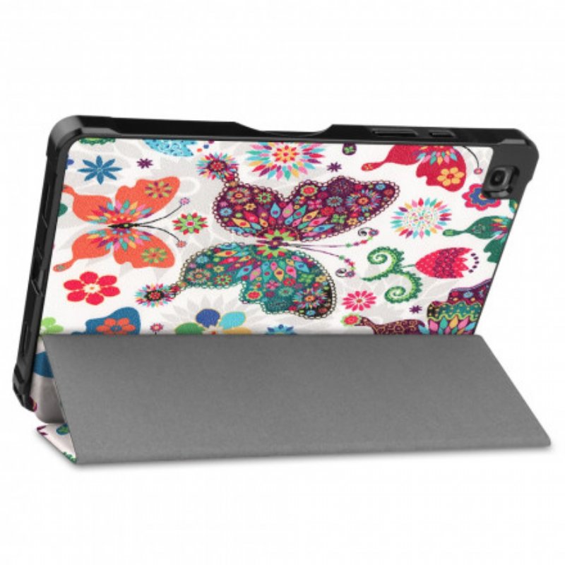 Skal Samsung Galaxy Tab A7 (2020) Förbättrade Fjärilar Och Blommor
