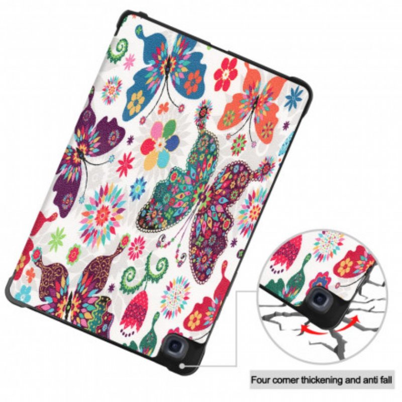 Skal Samsung Galaxy Tab A7 (2020) Förbättrade Fjärilar Och Blommor