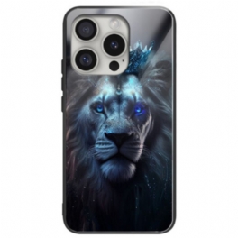 Skal iPhone 16 Pro Max Blå Lejon Härdat Glas