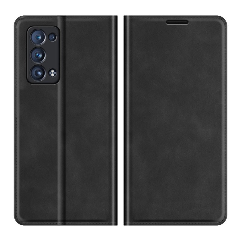 Folio-fodral Oppo Reno 6 Pro 5G Läderfodral Hud-touch Mjukhet