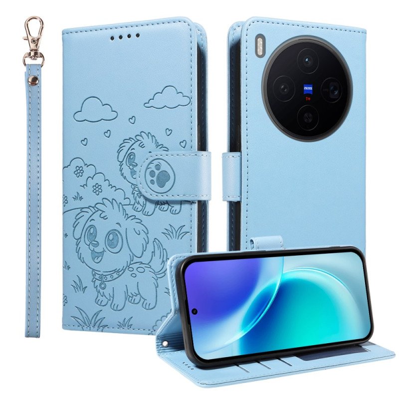 Fodral Vivo X300 Rfid-skydd Med Hundgravyr