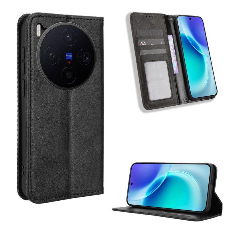 Folio-fodral Vivo X300 Telefonfodral Vintagekant