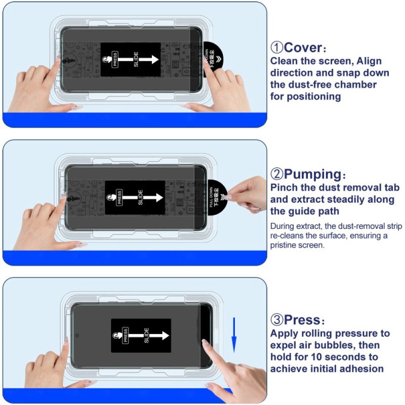 Skärmskydd I Härdat Glas För Vivo X300 Installationsram (kompatibel Med Fingeravtryckslåsning)