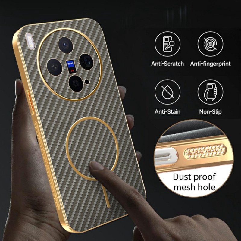 Skal Vivo X300 Telefonfodral Kolfiberstruktur