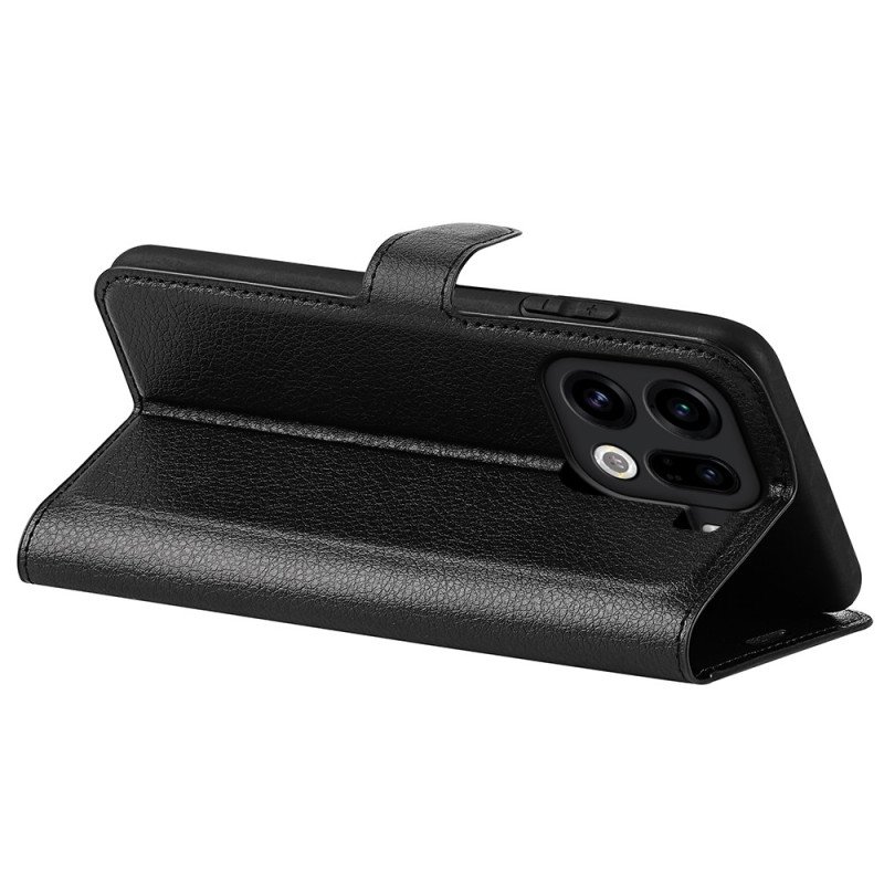 Fodral För Oppo Find X9 Pro 5g Litchikonstläder