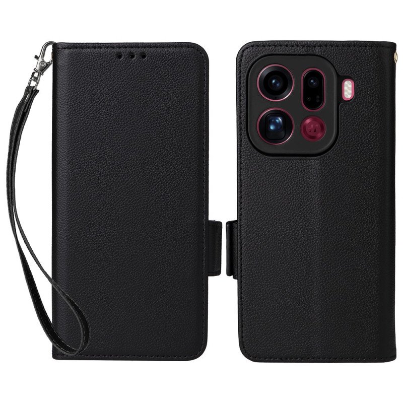 Fodral Oppo Find X9 Pro 5g Konstläder Med Remmar