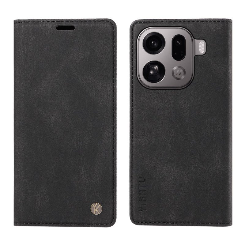 Folio-fodral Oppo Find X9 Pro 5g Telefonfodral Yikatu Mockaeffekt