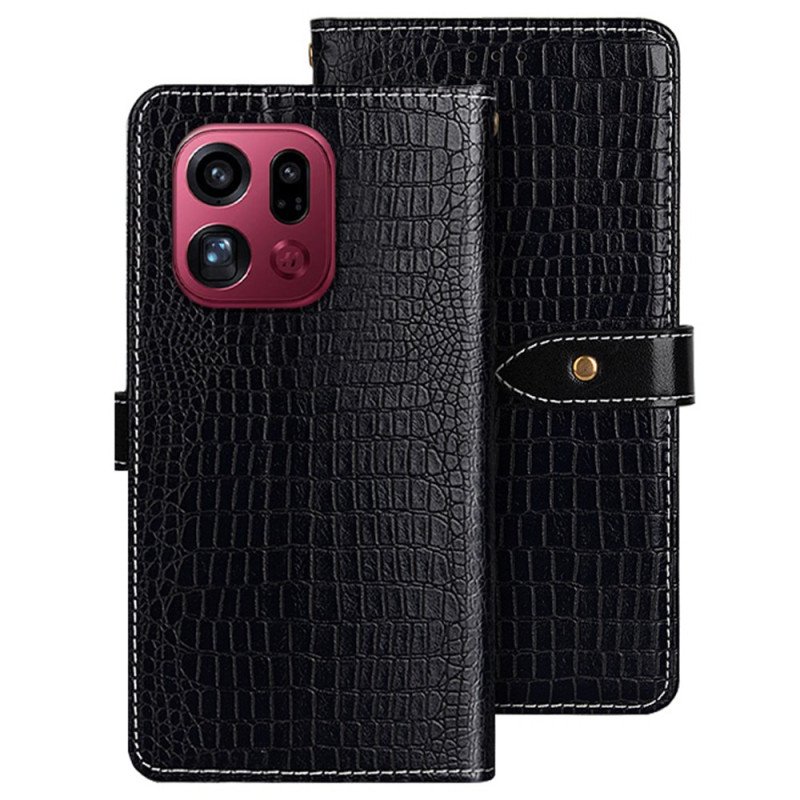 Läderfodral Oppo Find X9 Pro 5g Telefonfodral Krokodilstruktur Idewei