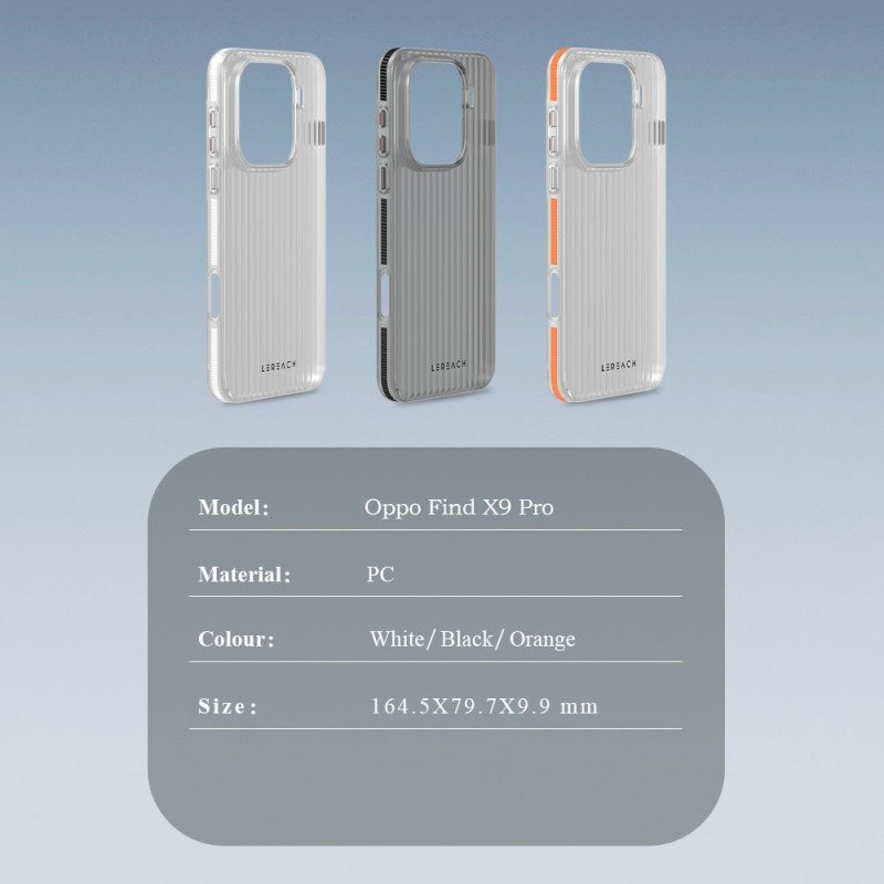 Skal För Oppo Find X9 Pro 5g Toc-serien Lereach