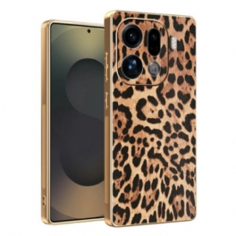 Skal Oppo Find X9 Pro 5g Leopardmönster Med Guldfinish