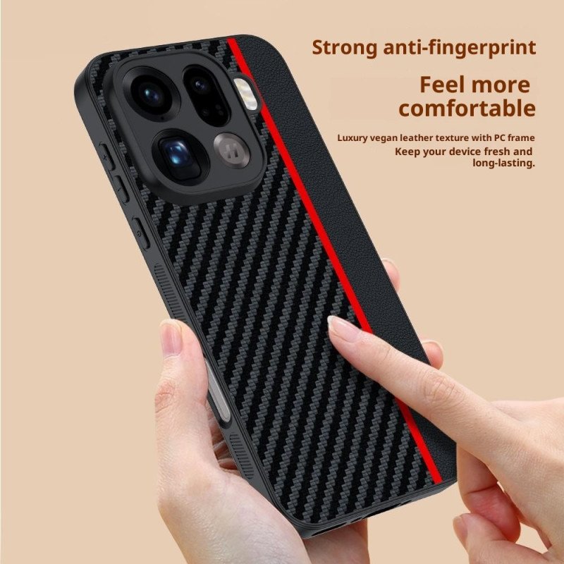 Skal Oppo Find X9 Pro 5g Telefonfodral Stel Med Kolfiberstruktur