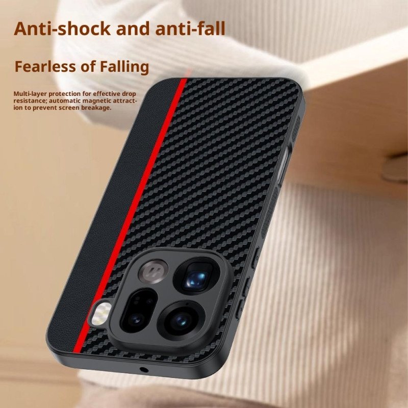 Skal Oppo Find X9 Pro 5g Telefonfodral Stel Med Kolfiberstruktur