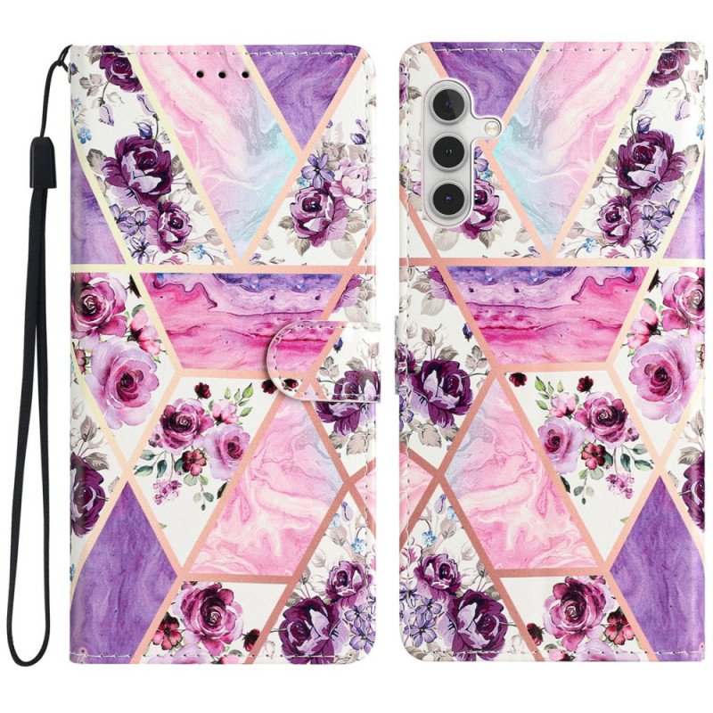 Skyddsfodral Samsung Galaxy A16 5g Lila Blommönster