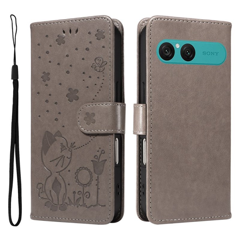 Fodral Sony Xperia 10 Vii Katt Och Bi