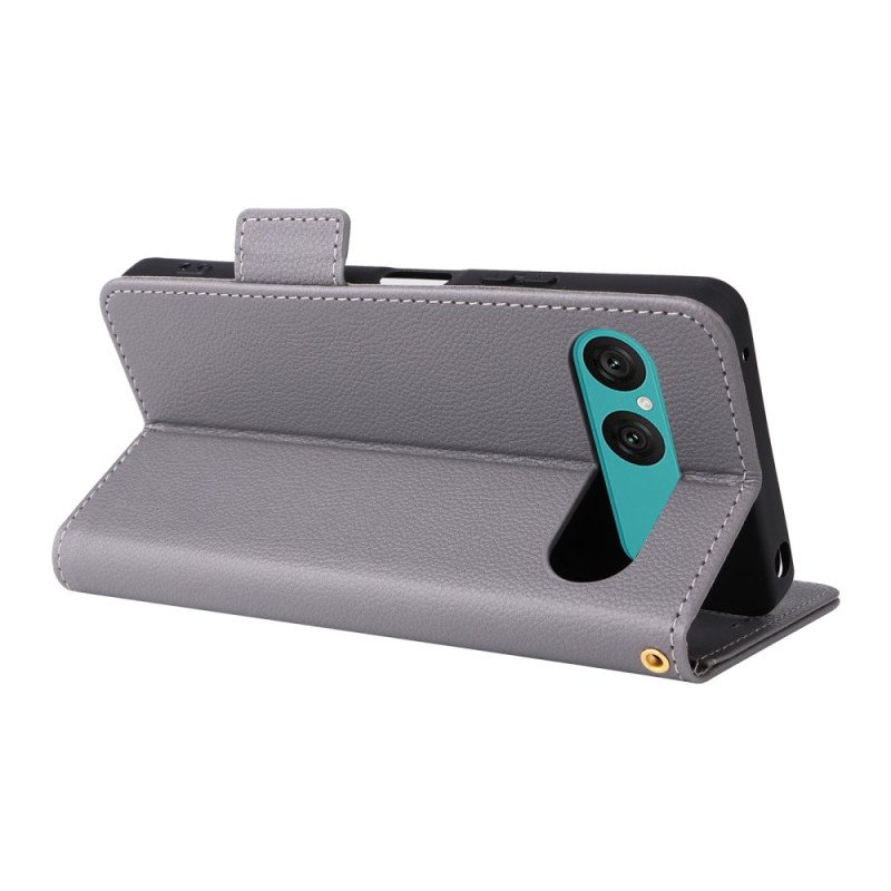 Fodral Sony Xperia 10 Vii Konstläder Med Rem