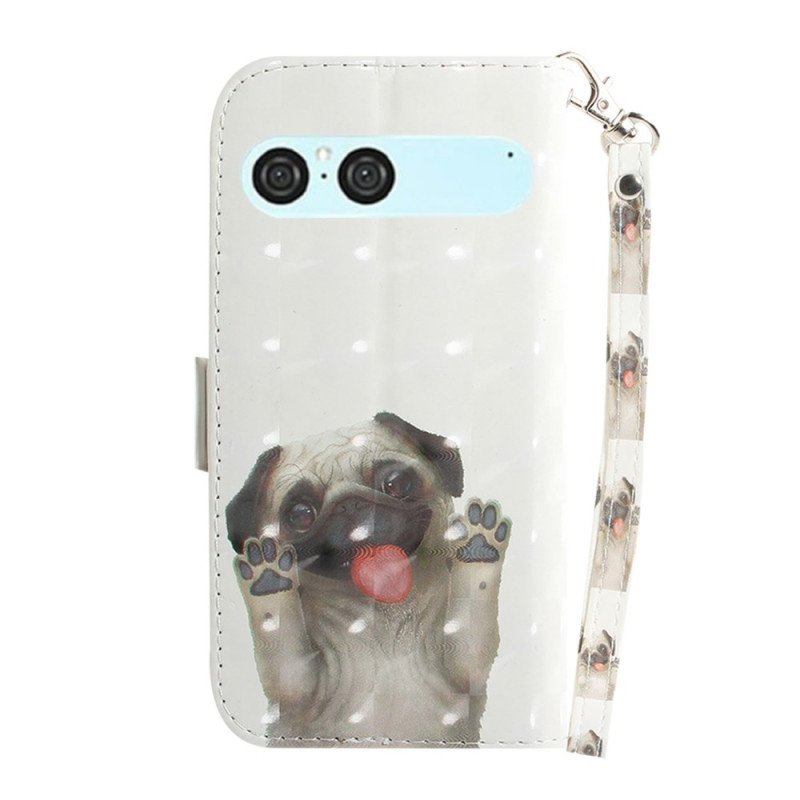 Fodral Sony Xperia 10 Vii Mopsmönsterband