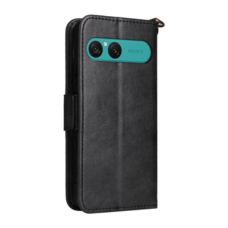 Fodral Sony Xperia 10 Vii Plånbok Med Axelrem