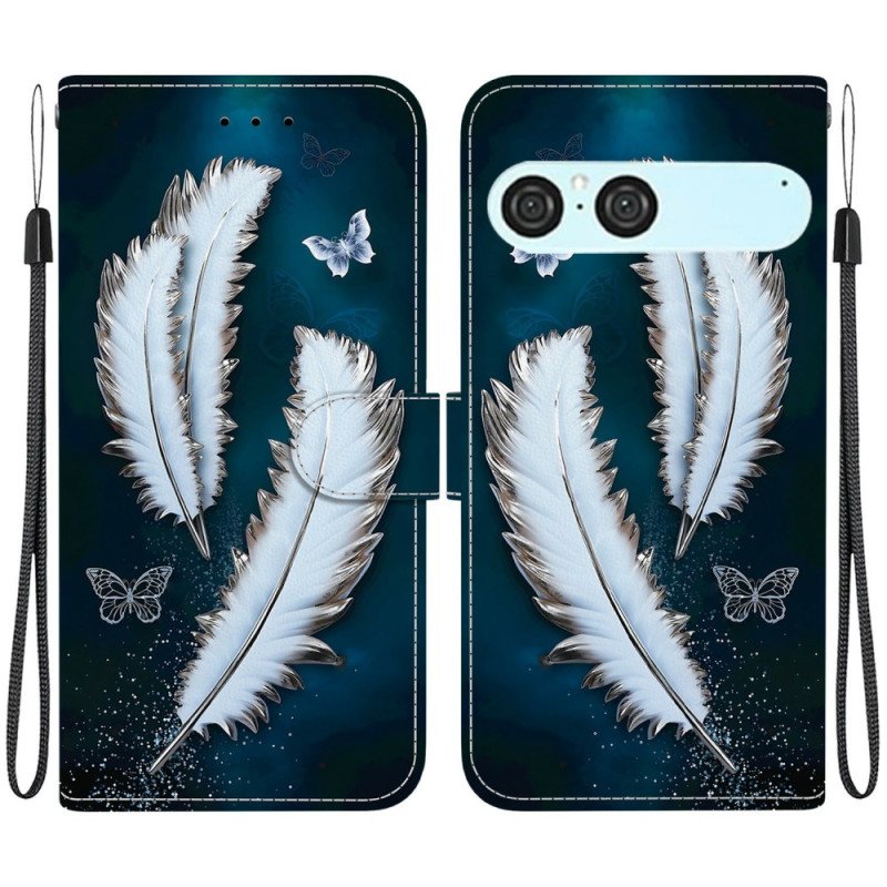 Fodral Sony Xperia 10 Vii Vita Fjärilar