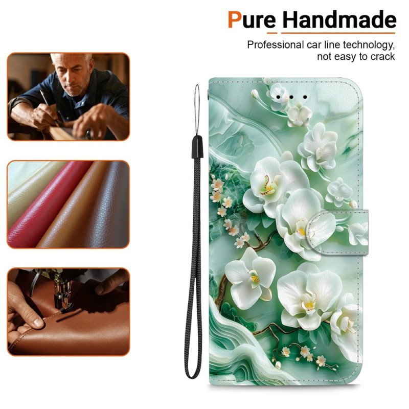 Fodral Sony Xperia 10 Vii Vitt Blommönster