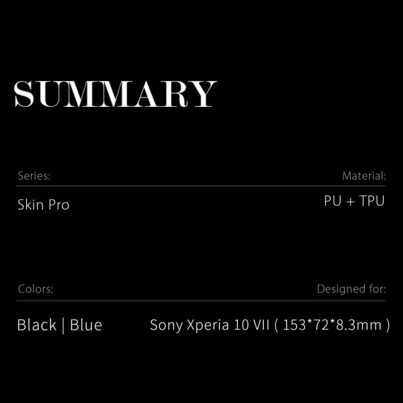 Folio-fodral Sony Xperia 10 Vii Skin Pro Series Dux Ducis