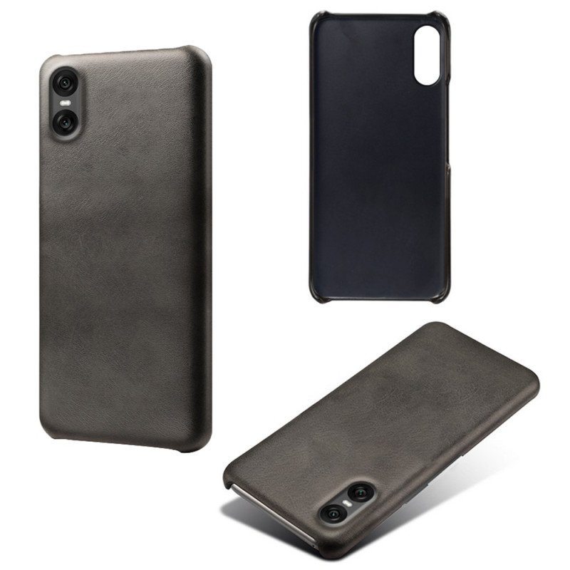 Skal Sony Xperia 10 Vii Telefonfodral Lädereffekt