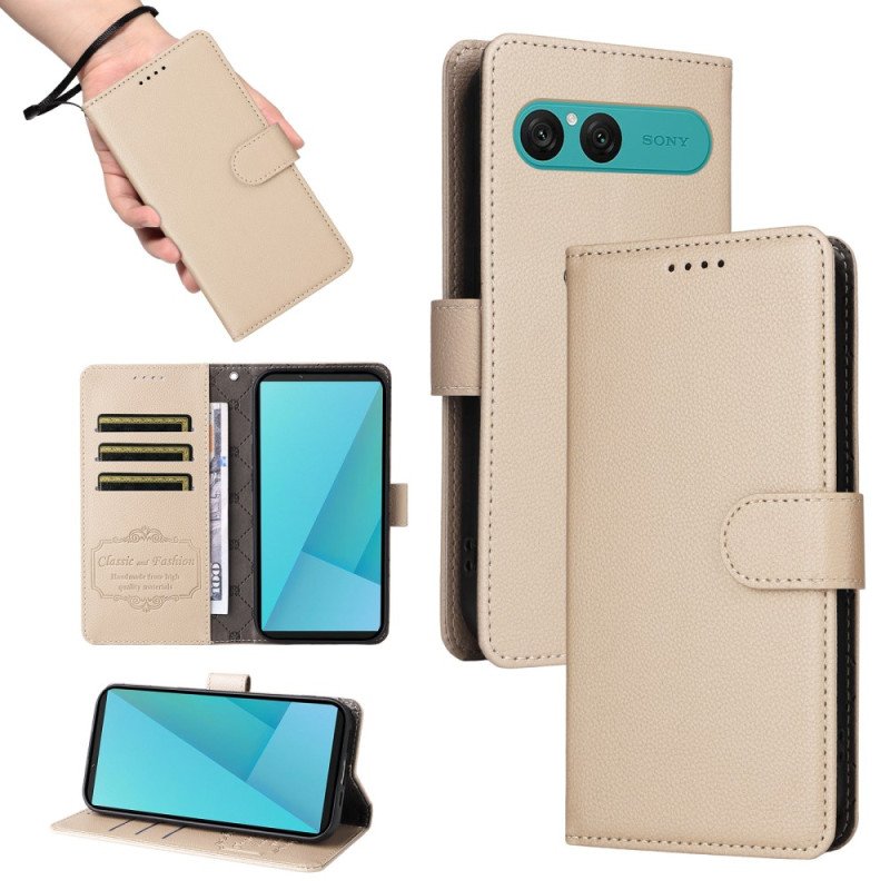 Skyddsfodral Sony Xperia 10 Vii Lädereffekt Och Rfid-blockering