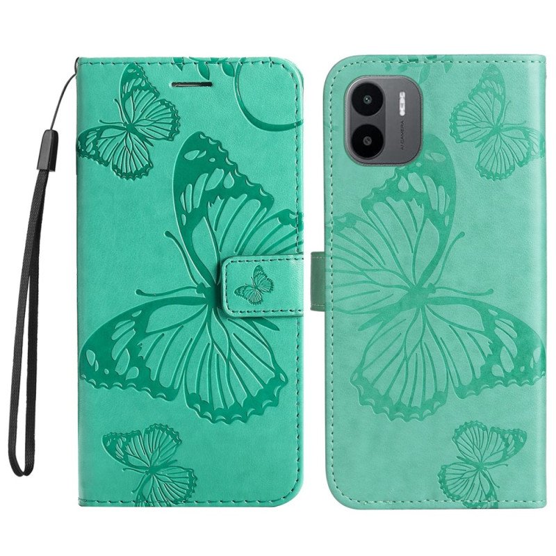Fodral Xiaomi Redmi A1 Med Kedjar Jättebandfjärilar