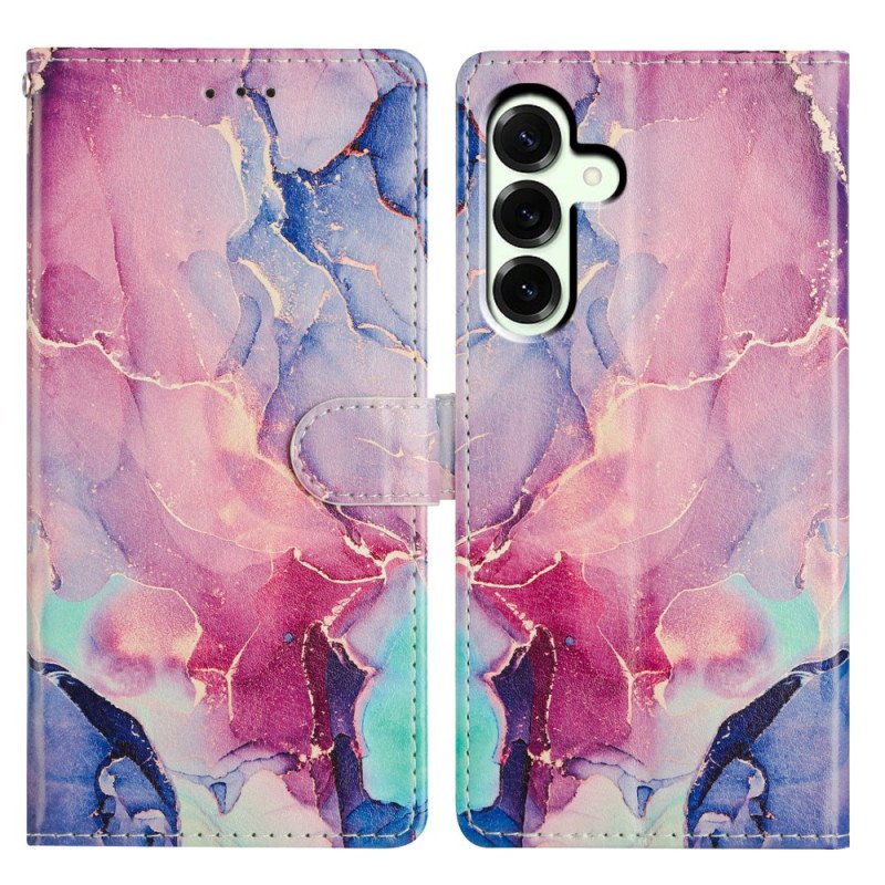 Fodral Samsung Galaxy A17 4g / 5g Grön Och Rosa Marmor