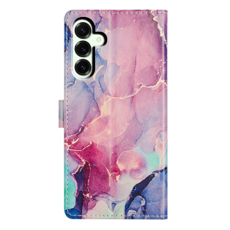 Fodral Samsung Galaxy A17 4g / 5g Grön Och Rosa Marmor