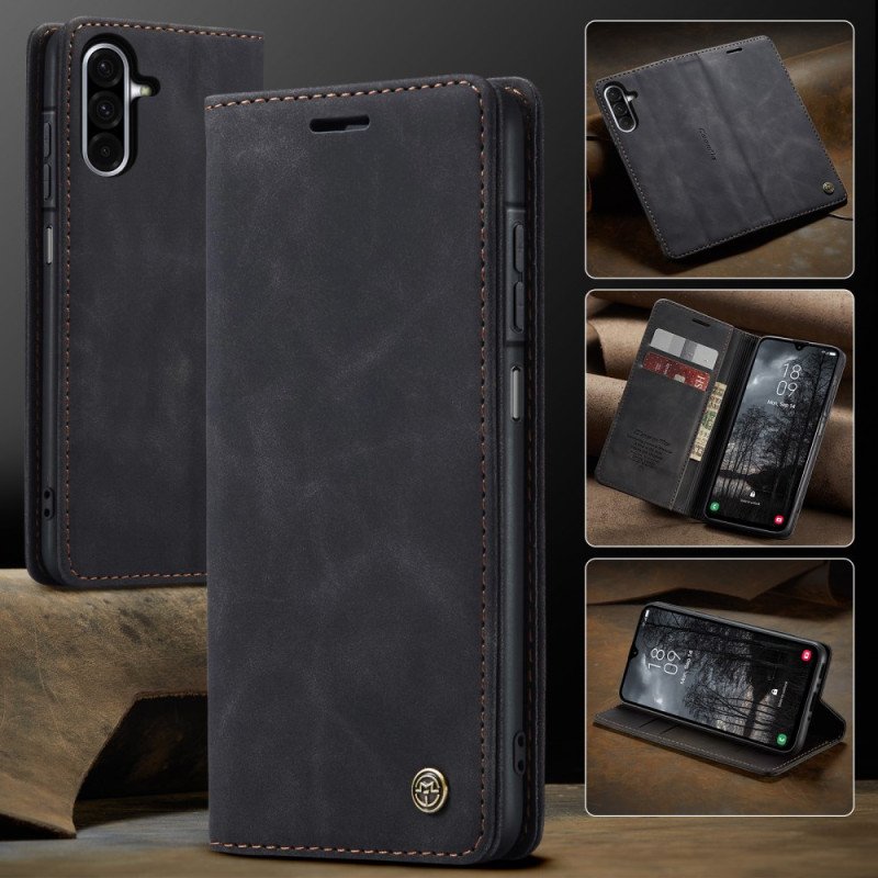 Folio-fodral Samsung Galaxy A17 4g / 5g Caseme Med Mockaeffekt