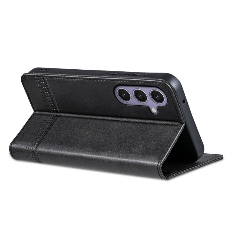 Folio-fodral Samsung Galaxy A17 4g / 5g Telefonfodral Azns Lädereffekt