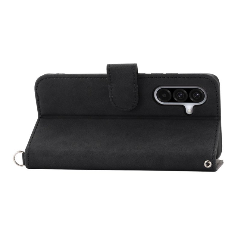 Läderfodral Samsung Galaxy A17 4g / 5g Telefonfodral Plånbok Med Spets Och Mockaeffekt