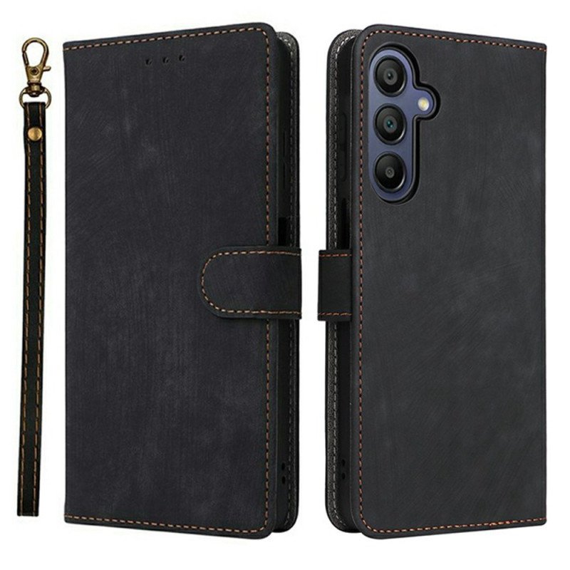 Läderfodral Samsung Galaxy A17 4g / 5g Telefonfodral Rfid-blockerande Mockaeffekt