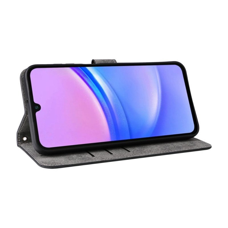 Läderfodral Samsung Galaxy A17 4g / 5g Telefonfodral Rfid-blockerande Mockaeffekt