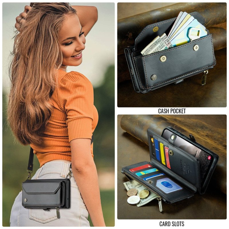 Läderskal Fodral Samsung Galaxy A17 4g / 5g 10 Caseme-korthållare