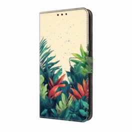 Läderskal Fodral Samsung Galaxy A17 4g / 5g Löv