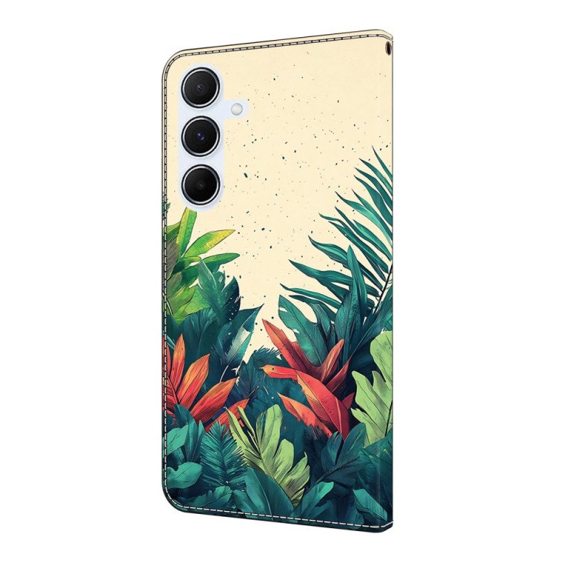 Läderskal Fodral Samsung Galaxy A17 4g / 5g Löv