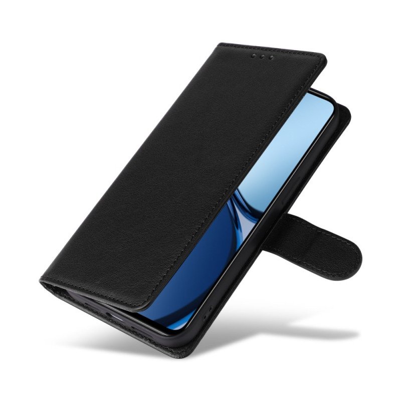 Fodral För Realme Note 60 Enfärgad Lädereffekt