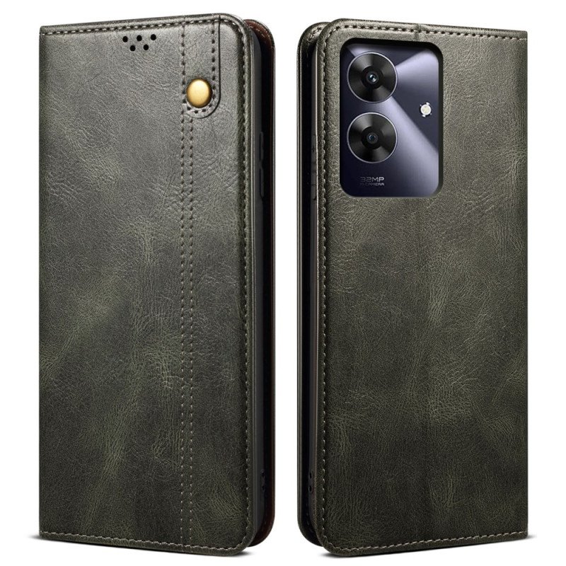 Folio-fodral Realme Note 60 Vaxat Konstläder