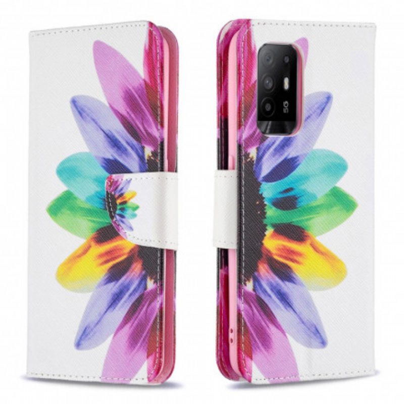 Fodral Oppo A94 5G Akvarell Blomma