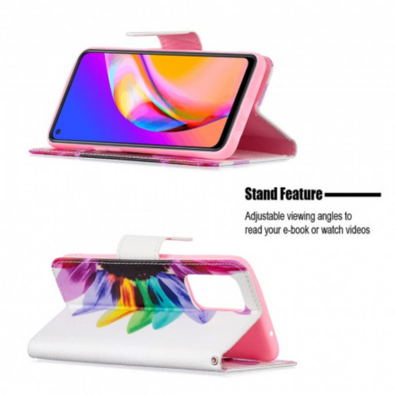Fodral Oppo A94 5G Akvarell Blomma