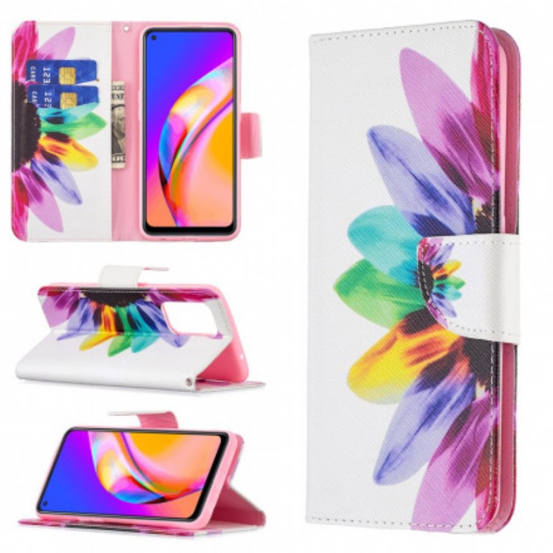 Fodral Oppo A94 5G Akvarell Blomma