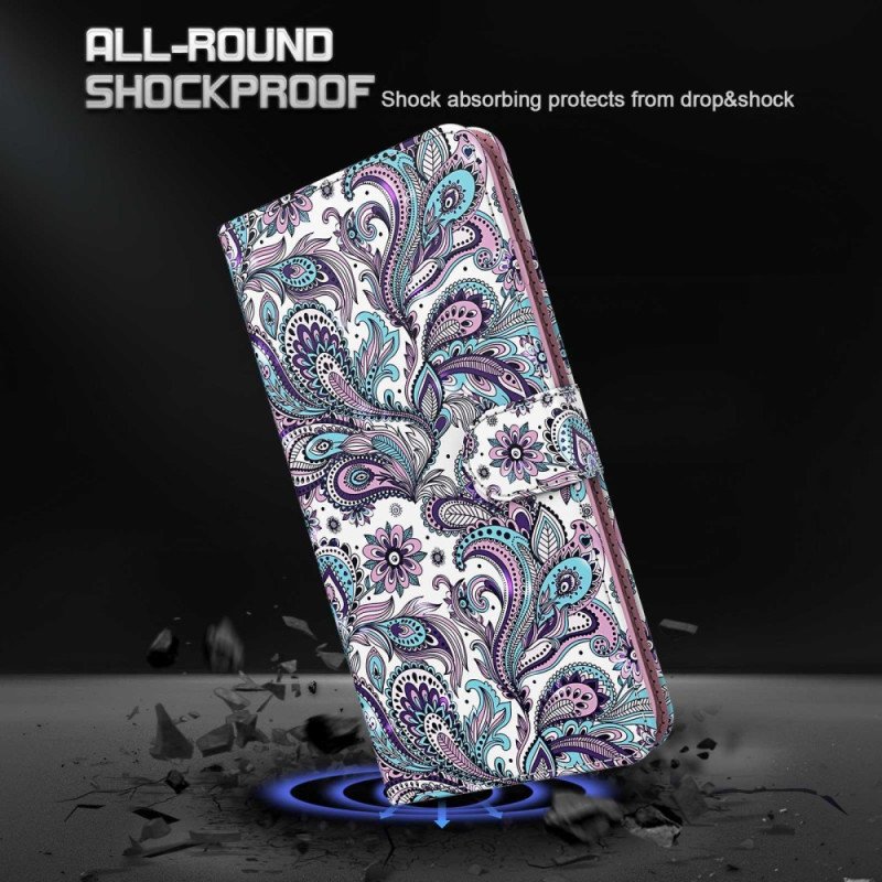 Fodral Oppo A94 5G Blommönster Med Rem