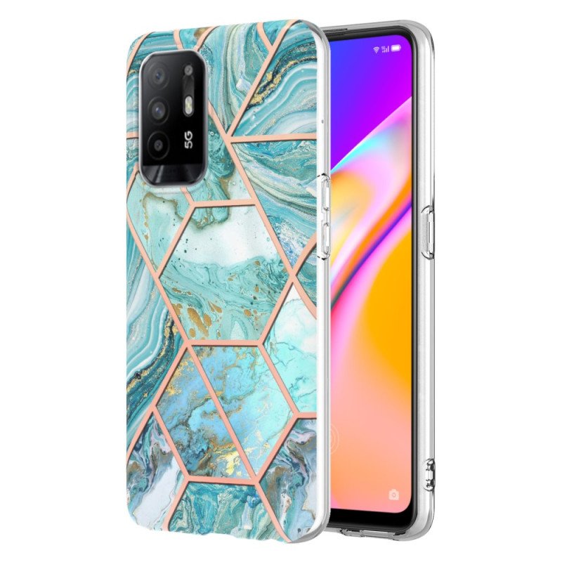 Skal Oppo A94 5G Flashig Geometrisk Marmor