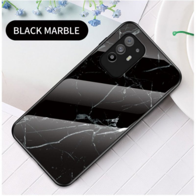 Skal Oppo A94 5G Marmorfärger Härdat Glas