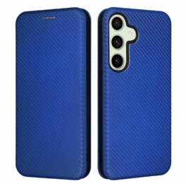 Folio-fodral Samsung Galaxy S24 Fe Telefonfodral Kolfiberstruktur