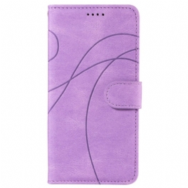 Läderfodral Samsung Galaxy S24 Fe Telefonfodral Våglinje