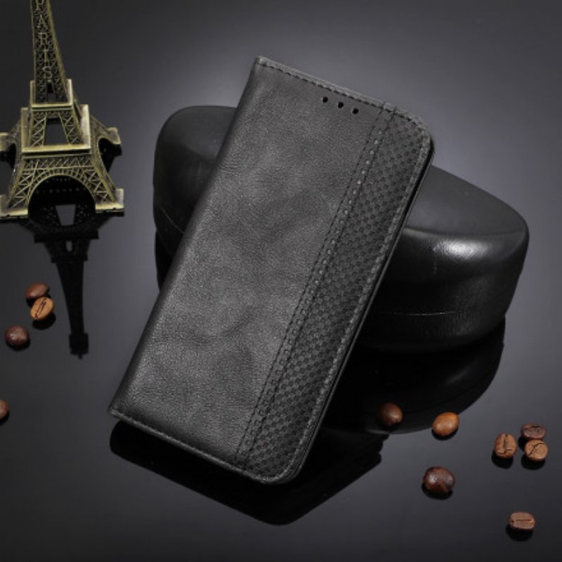 Folio-fodral Samsung Galaxy A71 5G Läderfodral Stiliserad Vintage Lädereffekt