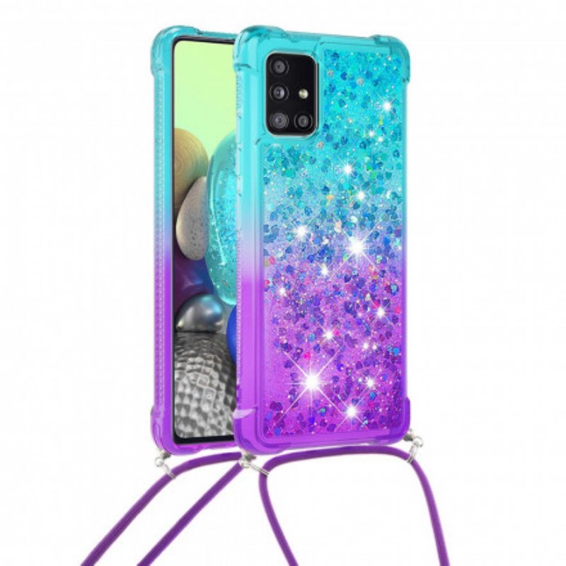 Skal Samsung Galaxy A71 5G Silikon Paljetter Och Sladd
